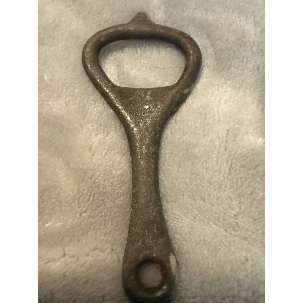 Vintage Cast Metal Bottle Opener‎ Rustic Bar Tool Primitive Patina